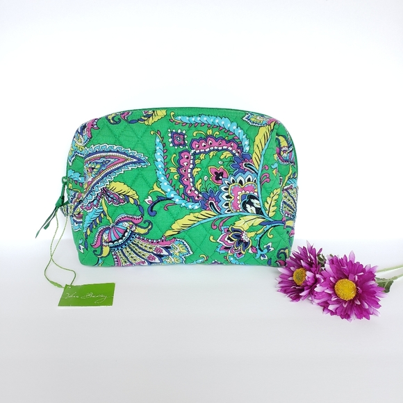 Vera Bradley Handbags - Vera bradley emerald green paisley cosmetic bag
